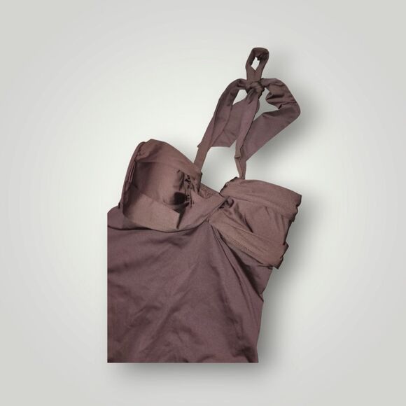 Zeki Women's 7 8 One Piece brown Swimsuit - Picture 5 of 7